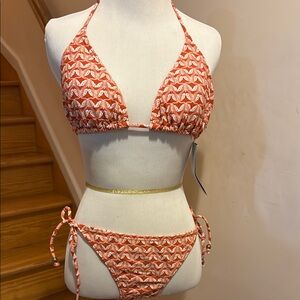 French Connection Women's Butterfly Bikini Top and Bottom
